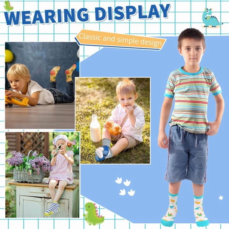 Elutong Toddler Grip Socks 15-Pack with Cartoon Designs photo 6