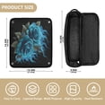 thumbnail image 4 of Hair Tool Organizer Bag with Heat Resistant Mat Removable Travel Storage Case for Hot Air Brushes Curling Irons Eternal Blue Rose and Flame, 4 of 8