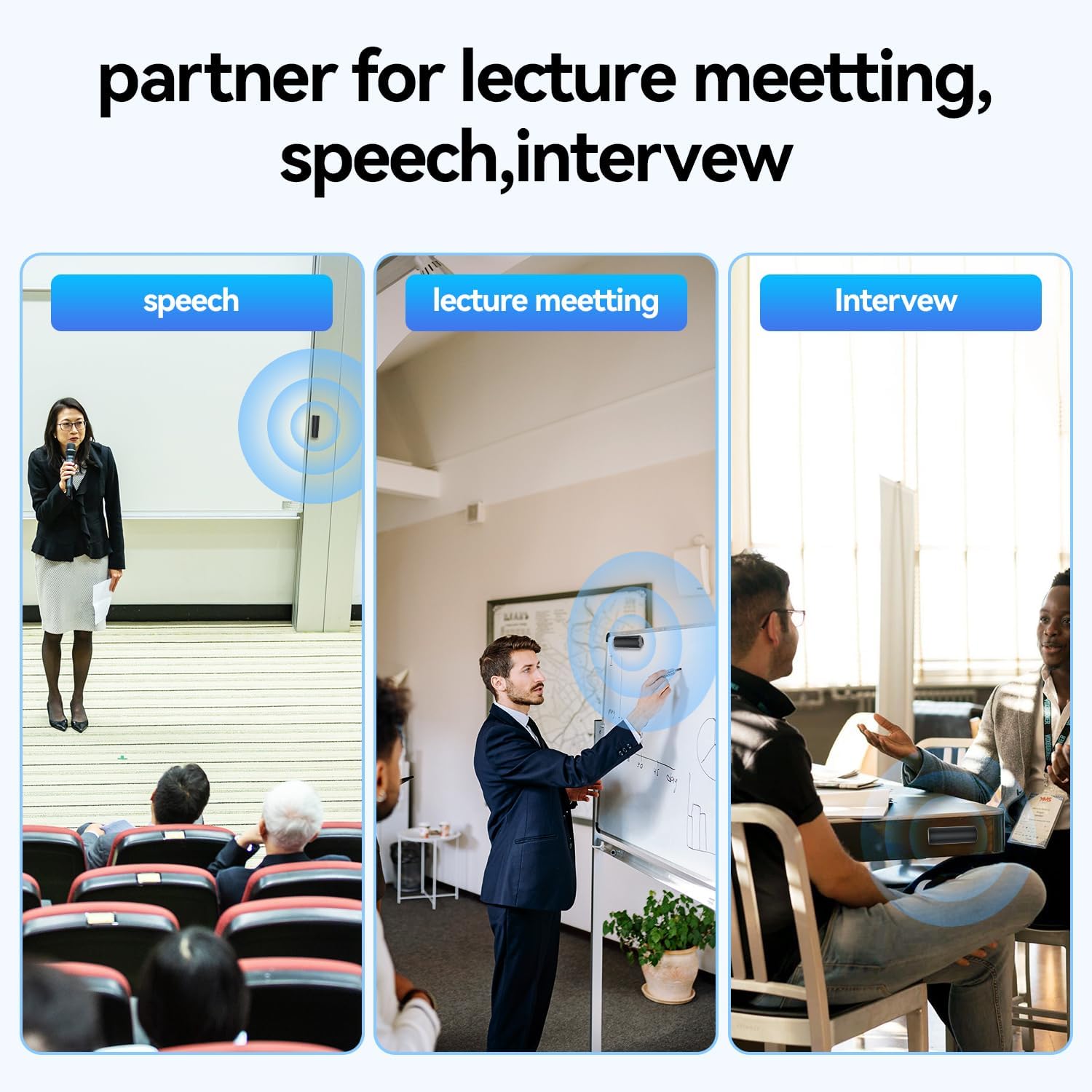 Voice Recorder, 128GB Audio Recorder, 500 Hours Continious Recording with Long Battery Life, Professional Noise Reduction, Voice Activation, HD Recording for Meetings Lectures Interviews