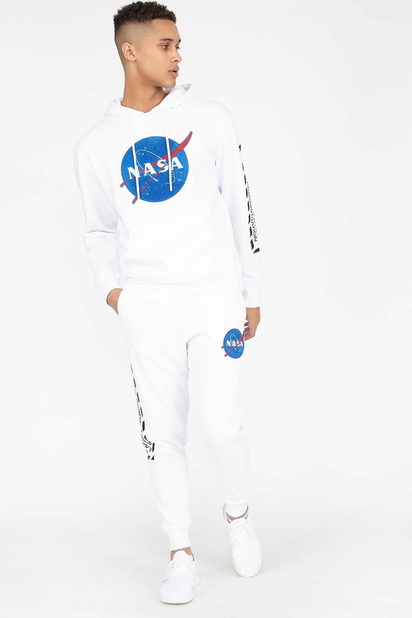 nasa joggers white