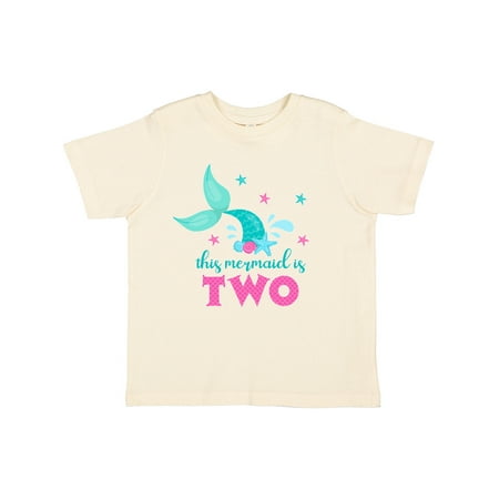 

Inktastic Mermaid Tail 2nd Birthday Gift Toddler Toddler Girl T-Shirt
