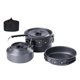 thumbnail image 5 of Juego de cocina para acampar de 3 piezas con bolsa de almacenamiento, olla y sartén antiadherente de aleación de aluminio. Negro, 5 of 9