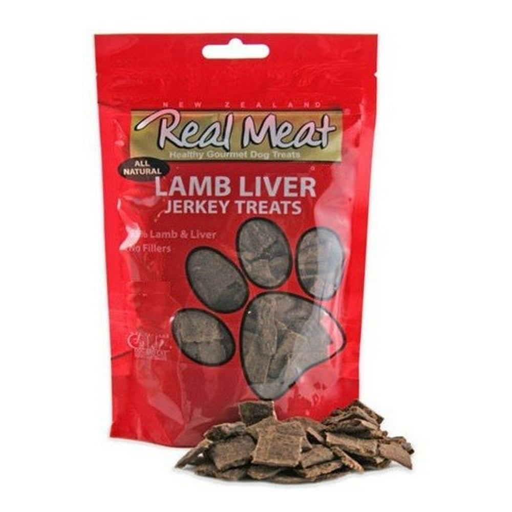 Real Meat Jerky Dog Treats Lamb/Liver 4 Ounce