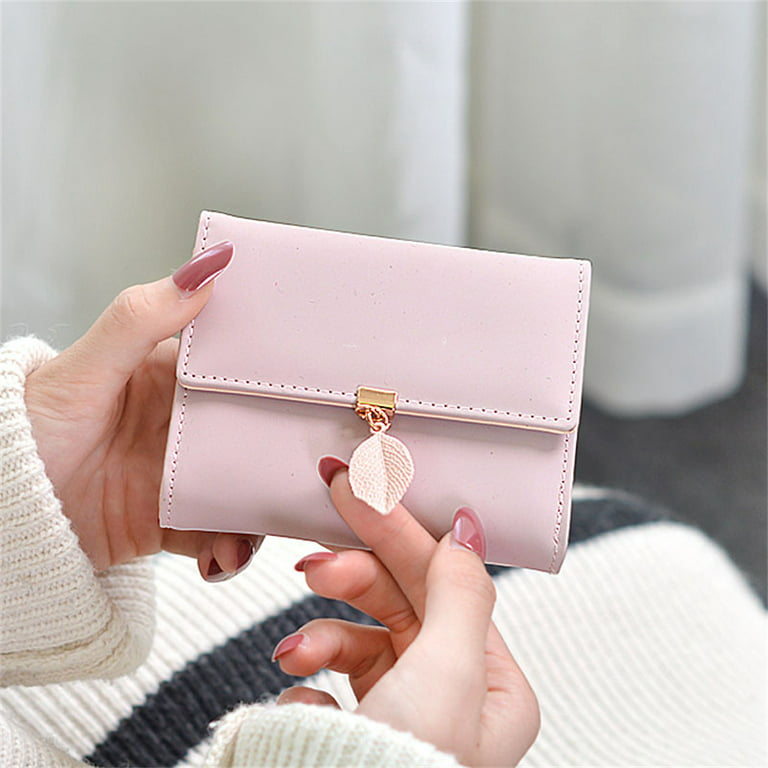 chanel small wallet pink black