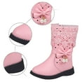 thumbnail image 5 of TAIAOJING Toddler Shoes Girls Winter Solid Color Polka Dot Lace Mid Calf Boots For Warm Comfort Breathable Footwear 5.5-6 Years, 5 of 9