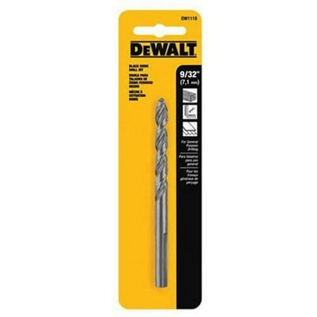 UPC: 0885911248662 | DEWALT ACCESSORIES 9/32-In. Black Oxide Drill Bit DW1118
