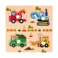 thumbnail image 2 of Milaget Wooden Peg Puzzle Matching Game Shape Matching Board for Game Learning Trips transportation, 2 of 9