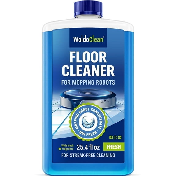 WoldoClean Robot Vacuum Floor Cleaning Concentrate - 25 fl oz (for 75–150 Uses) Compatible with Roborock, Tineco, iFloor & All Robot Mops