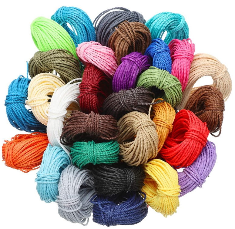 10m Each Color Mixed Colors 328 Yards 30 Colors 1mm Waxed Polyester Twine Cord Macrame Bracelet Thread for Jewelry Making DIY Cords 