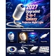 thumbnail image 6 of Galaxy Projector Night Light, 2-in-1 5D Holographic Star Projector, 360° USB Ceiling Lamp with 6 Films, 6 of 6
