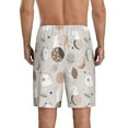 thumbnail image 3 of Kdxio Rabbit In Space Print Mens Sleep Shorts Bottoms Soft Comfy Pajama Wear Pants with Drawstring Pockets, 3 of 7