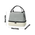 thumbnail image 3 of Pisexur Office Worker Lunch Bag Student Lunch Box Bag Lunch Cooler Bag With Rice Insulation Bag Gray,Free Size, 3 of 7