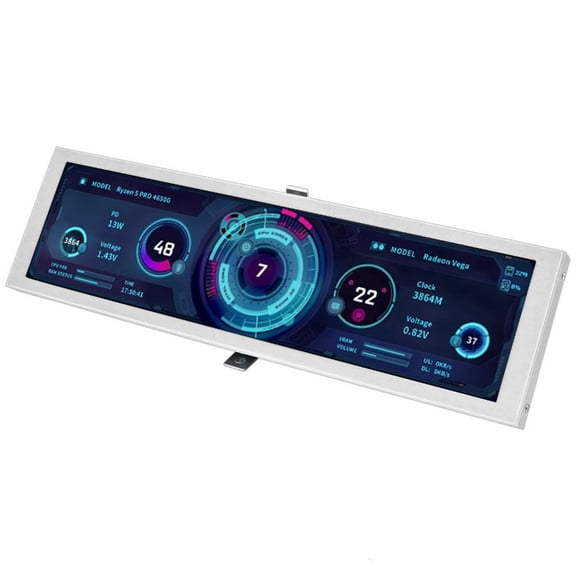 8.8Inch Computer Diagnostic Display Screen IPS Technology 1920x480 Adjustable Data Visualization Secondary screen