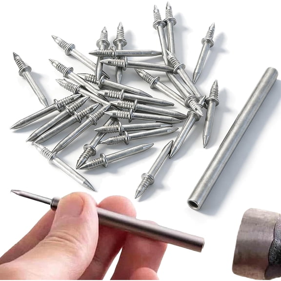 Invisible Skirting Nails, Double-Head Skirting Invisible Nails, Double Headed Nails, No Mark Nails For Seamless Skirting Thread With Solid Wood Baseboard