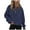 A-Dark Blue1116, variant on Women's Half Zip Sweatshirts Raglan Sleeve Pullover Comfy Casual Daily Top