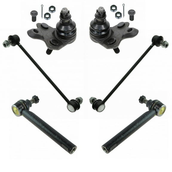 TRQ 6pc Steering Suspension Kit Ball Joints Outer Tie Rods Sway Bar End Links PSA30323 Fits select: 2009-2013 TOYOTA COROLLA