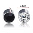 thumbnail image 3 of GKNET 1 Pair Men Women Stainless Steel Magnetic Stud Earrings Non Piercing Clip on 6MM-Pink, 3 of 9