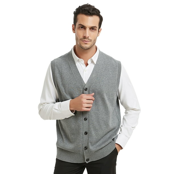 Toptie - TopTie Mens Sweater Vest Solid Knitted Lightweight Thermal ...
