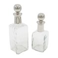 thumbnail image 3 of CC Home Furnishings Lidded Square Bottles - 11.75" - Clear - Set of 2, 3 of 7