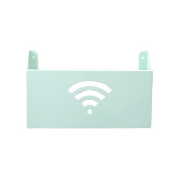 Monstrate Caja de almacenamiento organizador de enrutador WiFi estante de pared soporte para el hogar estante montado para colgar decoración de Almacenamiento y organización del hogar Verde claro