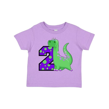 

Inktastic 2nd Birthday Dinosaur Gift Toddler Boy Girl T-Shirt