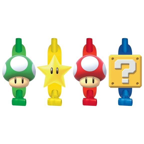 Amscan Super Mario Bros Party Blowouts – 16 Pack