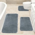 thumbnail image 4 of Bath Mats 3 Set, Bathroom Rug for 3 Pcs Toilet Mats Universal Soft Comfortable Water Absorption Non-Slip Thick Machine Washable Easier To Dry Bath Mats for Bathroom, 4 of 8