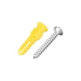 thumbnail image 3 of Unique Bargains 6X30mm Plastic Expansion Pipe Column Concrete Anchor Wall Plug Frame Fixings Tube with Screws Yellow 15 pcs, 3 of 4