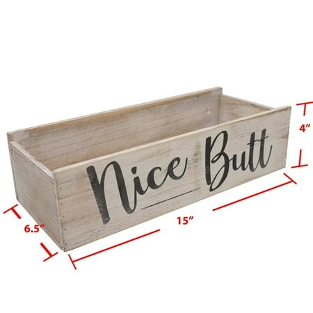 

Nice Butt Bathroom Decor Box for Bathroom Kitchen - 8 6 x 13 8 6 x13 -White