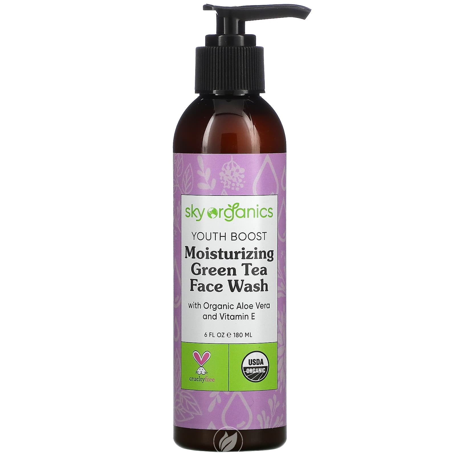Buy Sky Organics, Youth Boost, Moisturizing Green Tea Face Wash with