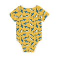 thumbnail image 2 of Daiia Shark Print Printed Unisex-Baby Short Sleeve Onesies Bodysuits Baby Climbing Clothes Soft and Comfortable Romper with Expandable Shoulder Design-9M, 2 of 8