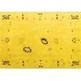 thumbnail image 1 of Ahgly Company Indoor Rectangle Solid Yellow Modern Area Rugs, 7' x 10', 1 of 4