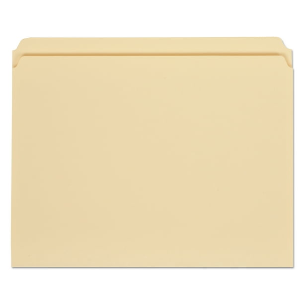 Universal File Folders, Straight Cut, OnePly Top Tab, Letter, Manila