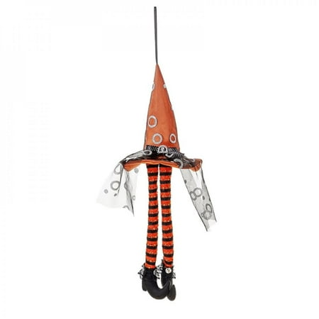 

Clearance!!Halloween Glowing Witch Hat Legs Pendant Ornaments Led Light Up Wizard Hat Long Leg Halloween Hanging Decoration For Home