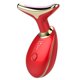 thumbnail image 4 of Masajeador facial Masajeador de cuello y frente Vibración de alta frecuencia Dispositivo facial antienvejecimiento para levantar y tensar la piel Recargable por USB 3 modos-Rojo, 4 of 5