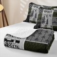 thumbnail image 4 of Manfei Adventure Camper Twin Quilt Set 2 Pieces,Jungle Bear Deer Twin Coverlet Set,Olive Gray,1 Bedspread and 1 Pillowcase, 4 of 7
