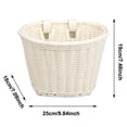 thumbnail image 2 of Kids Bike Basket Front,Hand-Woven Multi-Color Boys Girls Front Bicycle Basket, Front Handwoven Bike Handlebar Rack 9.8x7.5x7.1", 2 of 5