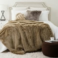 thumbnail image 2 of Battilo Fluffy Tan Faux Fur Blanket,Soft Cozy Fuzzy Fur Throws for Couch,Large Tan Blanket,60"x80", 2 of 8