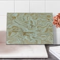 thumbnail image 2 of Marble Print Cutting Board, Traditional Vintage Marble Stone Patterns with Irregular Dimensions Modern Art, Decorative Tempered Glass Cutting and Serving Board, Small Size, Tan Cream, by Ambesonne, 2 of 5