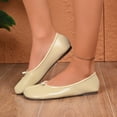 thumbnail image 6 of Ballet Flats Shoes for Women Dressy&nbsp;Dance Class Beige Tabi Ballet Slippers, 6 of 8