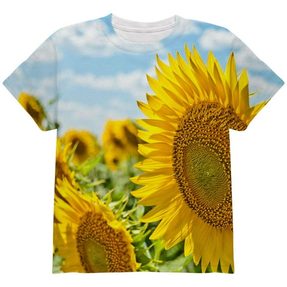 Sunflower Fields All Over Youth T Shirt Multi YLG