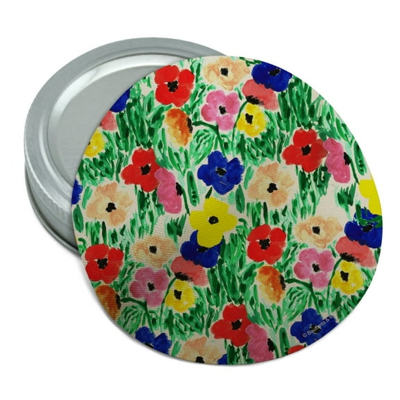 All the Flowers Pattern Round Rubber Non-Slip Jar Gripper Lid Opener