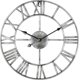 thumbnail image 1 of Reloj de pared grande de metal rústico moderno, redondo, silencioso, sin tictac, funciona con pilas, reloj romano blanco de 47 cm, decoración de pared para sala de estar, dormitorio, cocina y jardín, 1 of 5