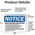 thumbnail image 2 of (2 Pack) Hand Washing Protection 1. Wet Hands Under OSHA Notice Sign, 2 of 7