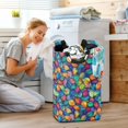 thumbnail image 5 of Yayeee Freestanding Laundry Hamper with Handle Collapsible Large Storage Basket for Clothes, Vibrant Art Leaves Pattern, 5 of 7