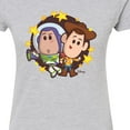 thumbnail image 3 of Toy Story 4 - Buzz And Woody - Juniors Fitted Graphic T-Shirt, 3 of 5