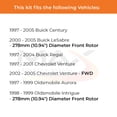 thumbnail image 2 of Max Advanced Brakes - Brake Kit for 1997-2005 Buick Century LeSabre Regal 1997-2005 Chevy Venture Pontiac Montana Front Replacement Cross Drilled Disc Brake Rotors and Ceramic Brake Pads, 2 of 9