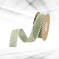 thumbnail image 3 of Roll of 10 Yards Linen Ribbon Festive Gift Wavy Brim Packing Ribbon DIY Fresh Flower Wrapping Accessories for Party Home Office (Green), 3 of 6