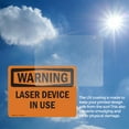 thumbnail image 6 of (2 Pack) Laser Device In Use OSHA Warning Sign 14 Inch X 10 Inch Vinyl Label Decal Sticker Weather Resistant, UV Protected for Workplace, Business, and Construction Site, Made in the, 6 of 7