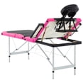 thumbnail image 5 of vidaXL 4-Zone Foldable Massage Table Aluminium Black and Pink, 5 of 5
